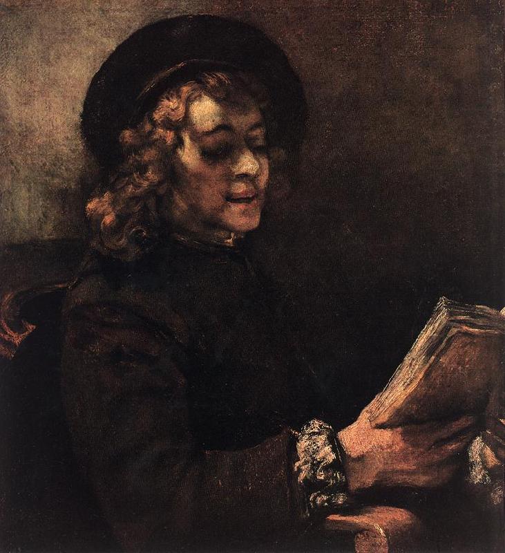 REMBRANDT Harmenszoon van Rijn Titus Reading du Sweden oil painting art